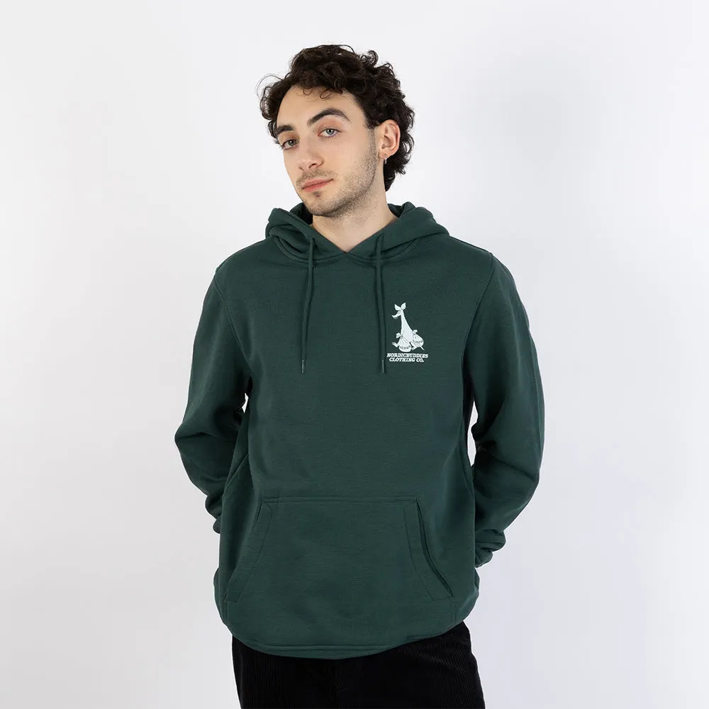 Moomintroll Sniff's Business hoodie vert foncé coton