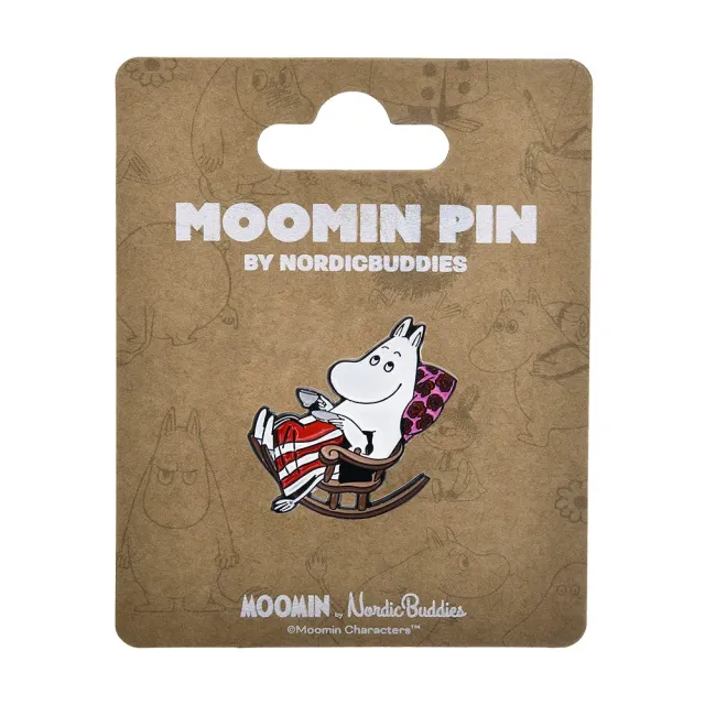 Moomintroll Moominmamma pin's rouge métal 4 cm