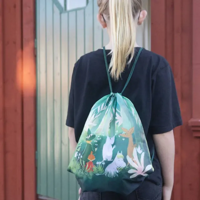 Moomintroll Family sac gym vert 35x41 cm recyclé