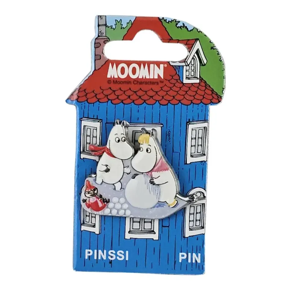 Moomintroll Snowball pin's 3D métal Moomintroll et Snorkmaiden