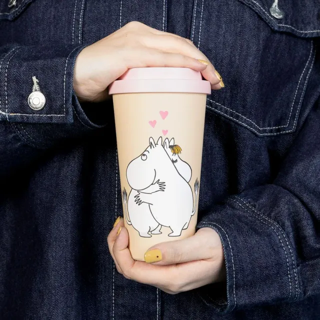 Moomintroll Hug Take-Away mug pêche 450 ml