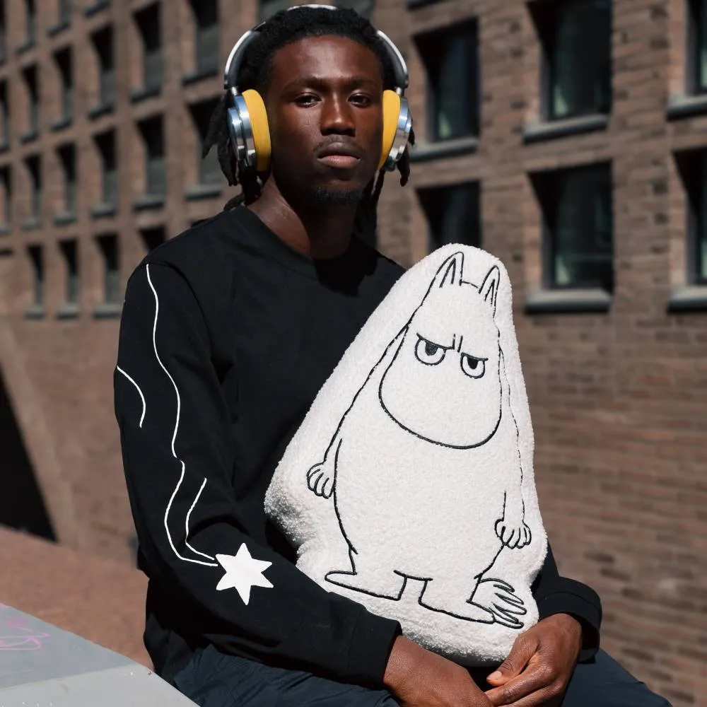 Moomintroll Angry coussin blanc 34x50 cm