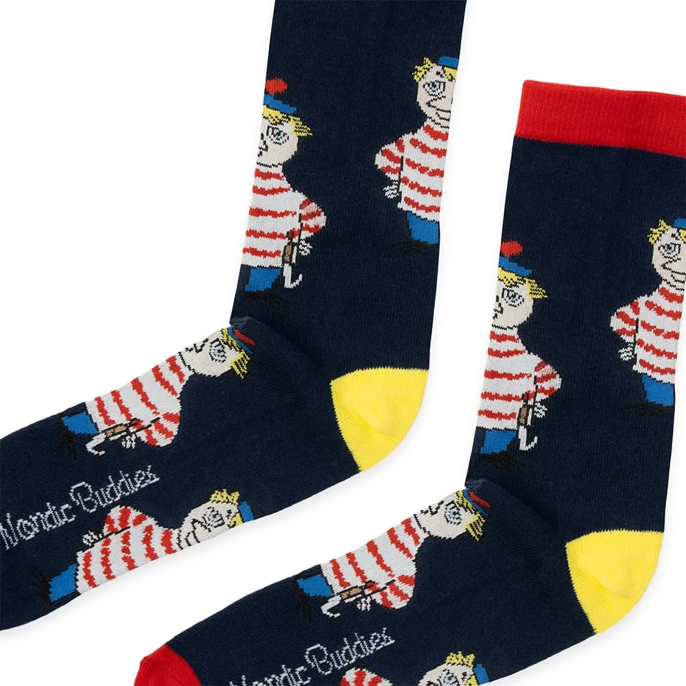 Moomintroll Too-Ticky chaussettes bleu foncé 36-42 coton