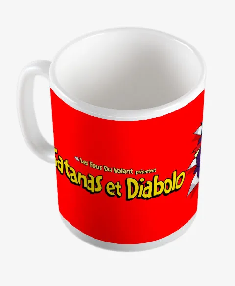 Pixgoodies Satanas et Diabolo Les Fous du volant mug céramique