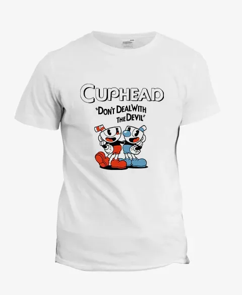 Pixgoodies Cuphead Don’t deal with the devil t-shirt