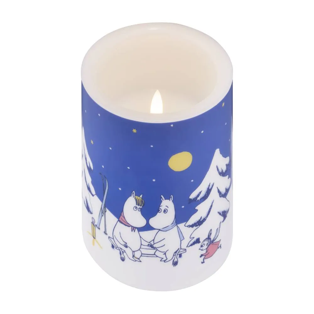 Moomintroll Starry Night bougie LED 12,5 cm nuit d’hiver
