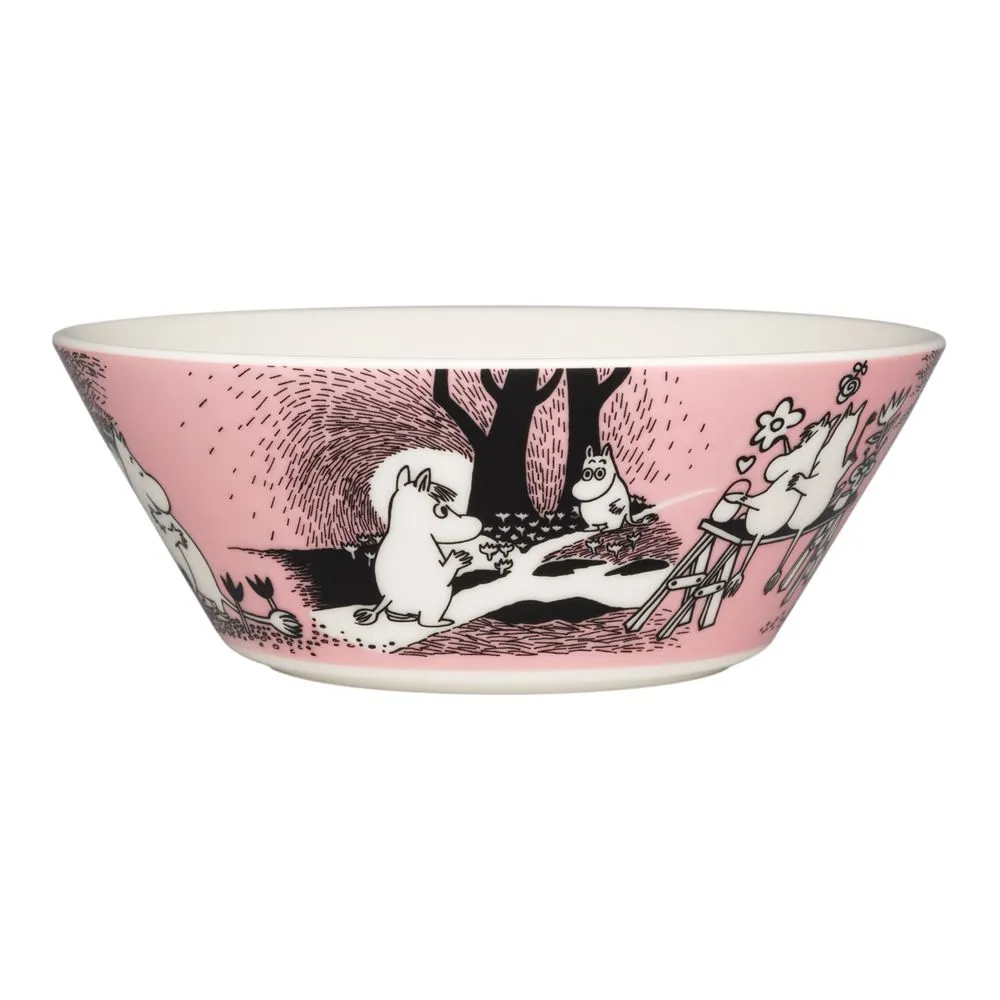 Moomintroll Love 30 bol 15 cm rose en vitrocéramique