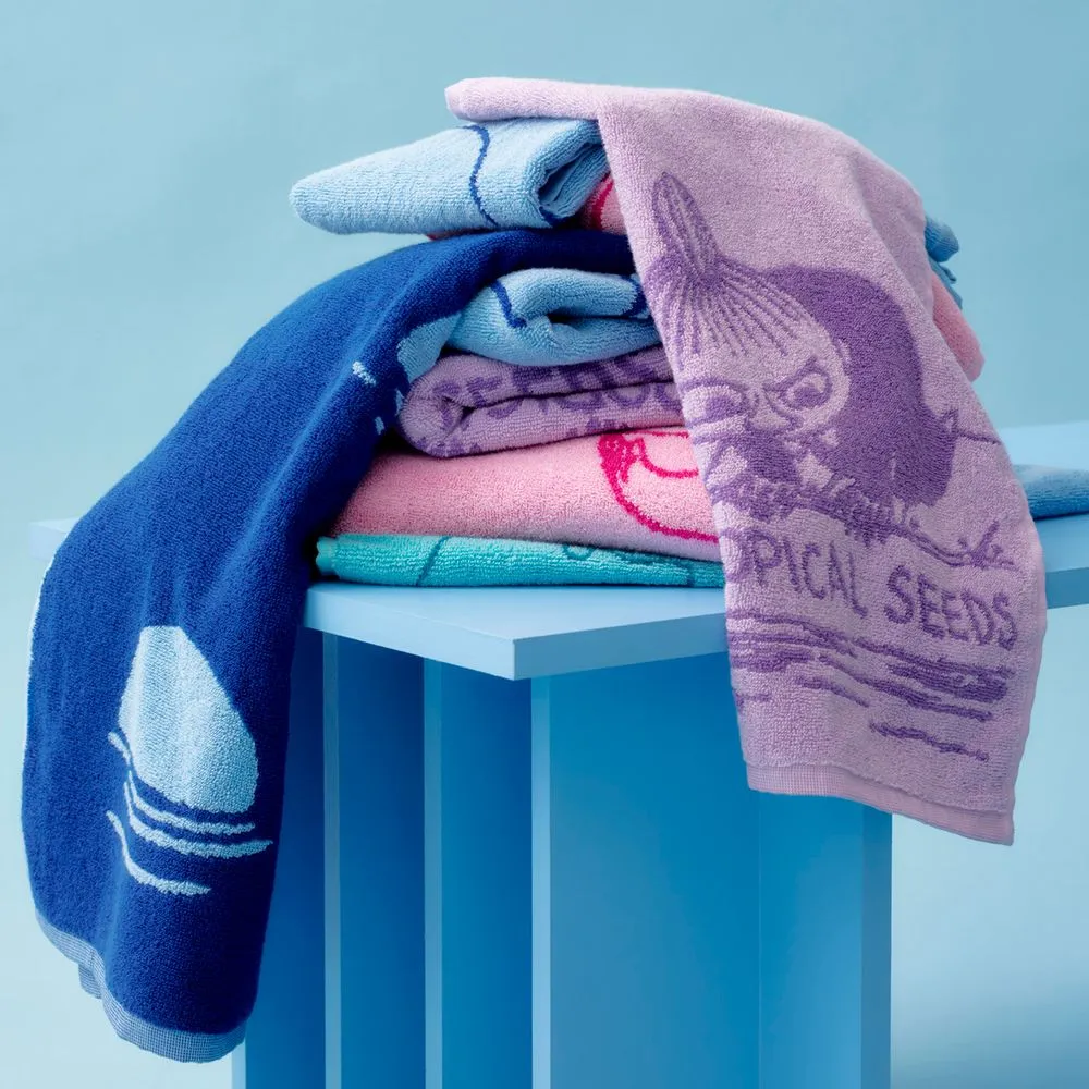 Moomintroll serviette Little My violette coton bio