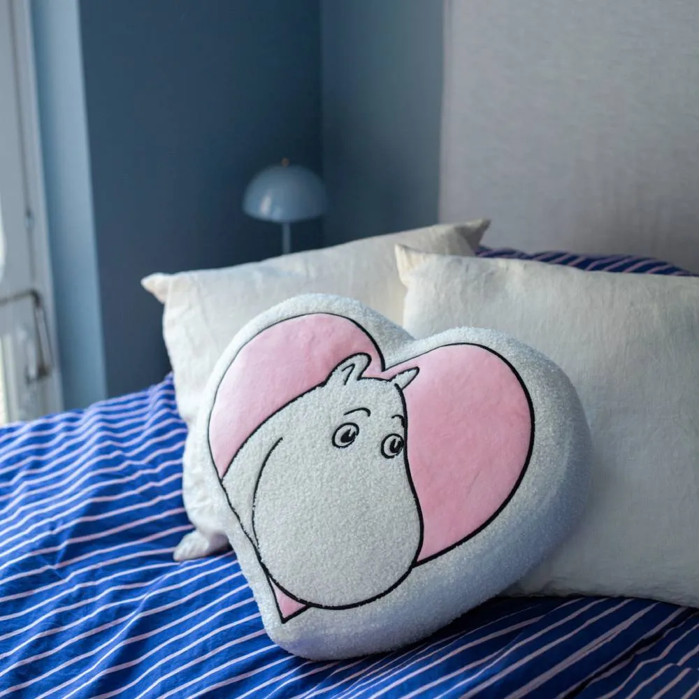 Moomintroll Love coussin rose 46x39 cm