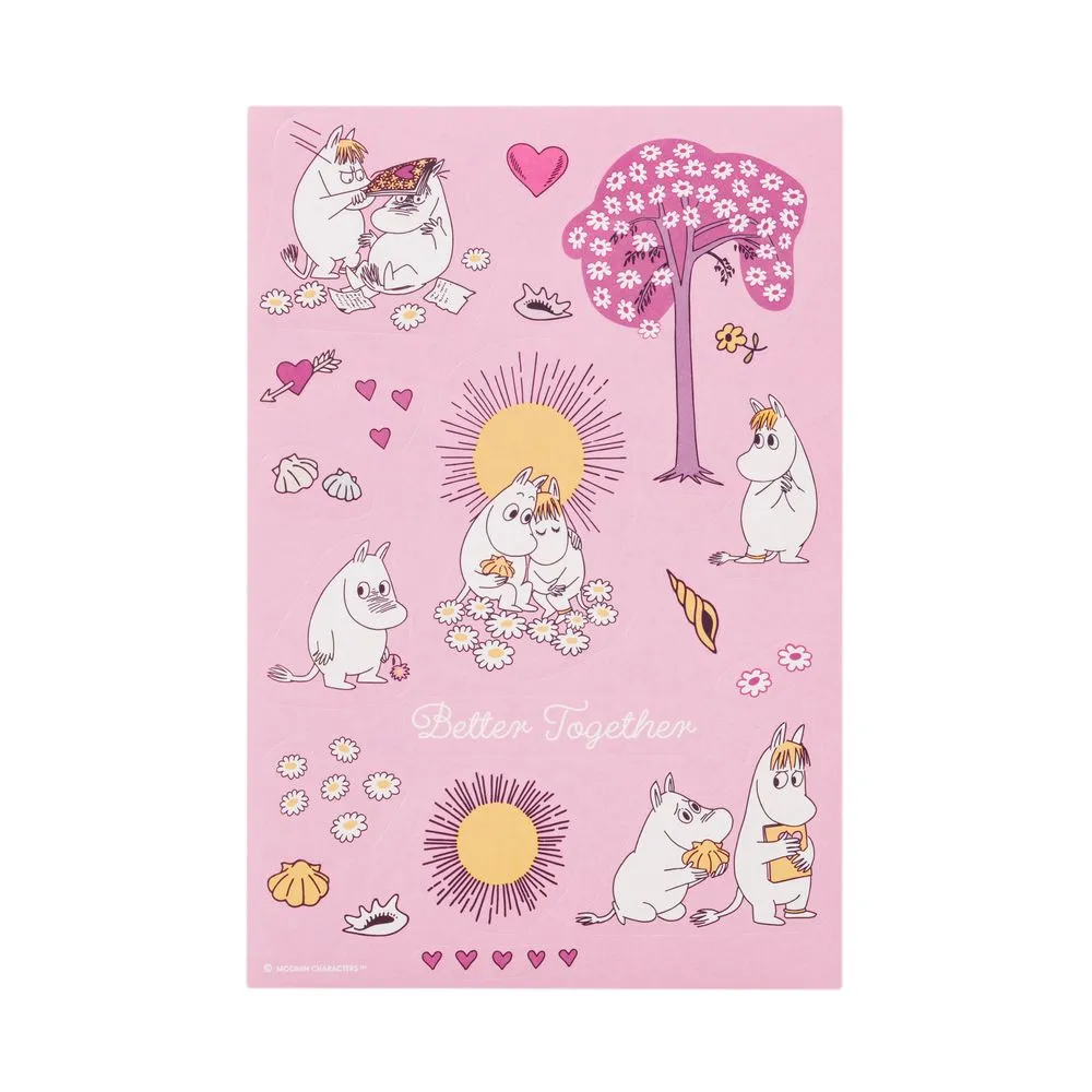 Moomintroll Sweethearts set papeterie rose 6 pièces