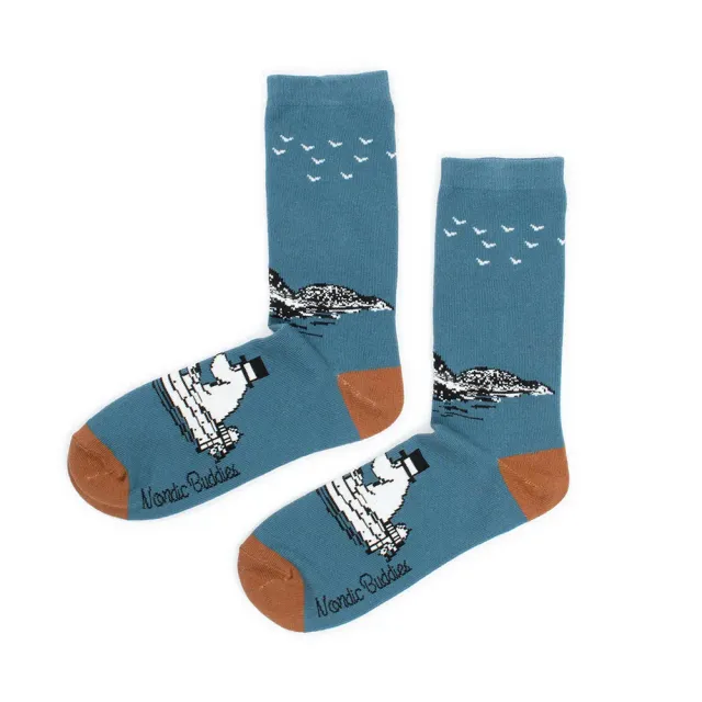 Moominpappa chaussettes bleues coton 40-45