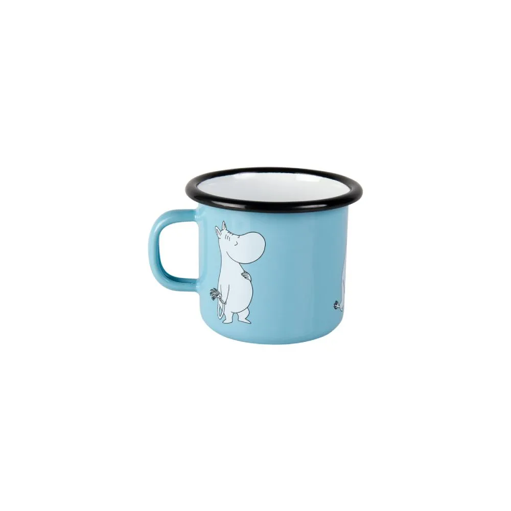 Moomintroll Retro mug émail bleu