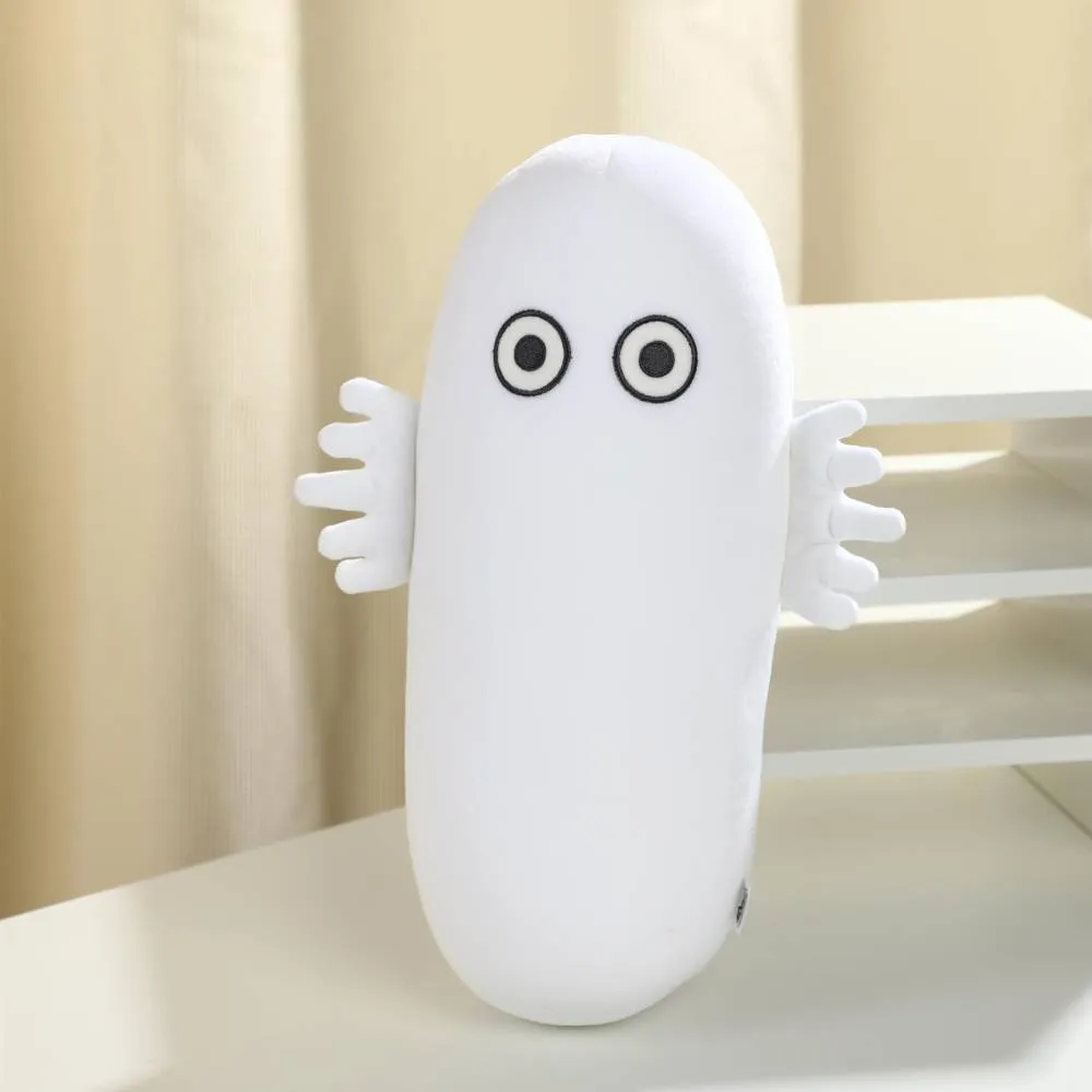 Moomintroll Hattifattener coussin voyage blanc peluche