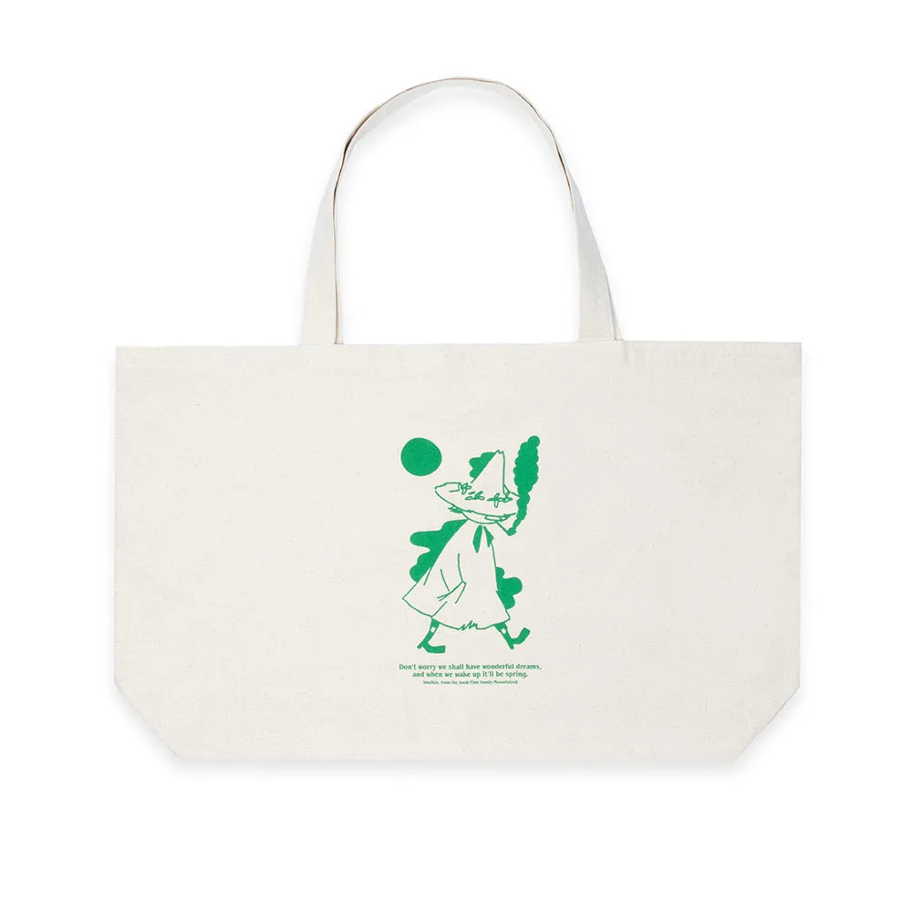 Moomintroll Snufkin tote bag blanc XL coton