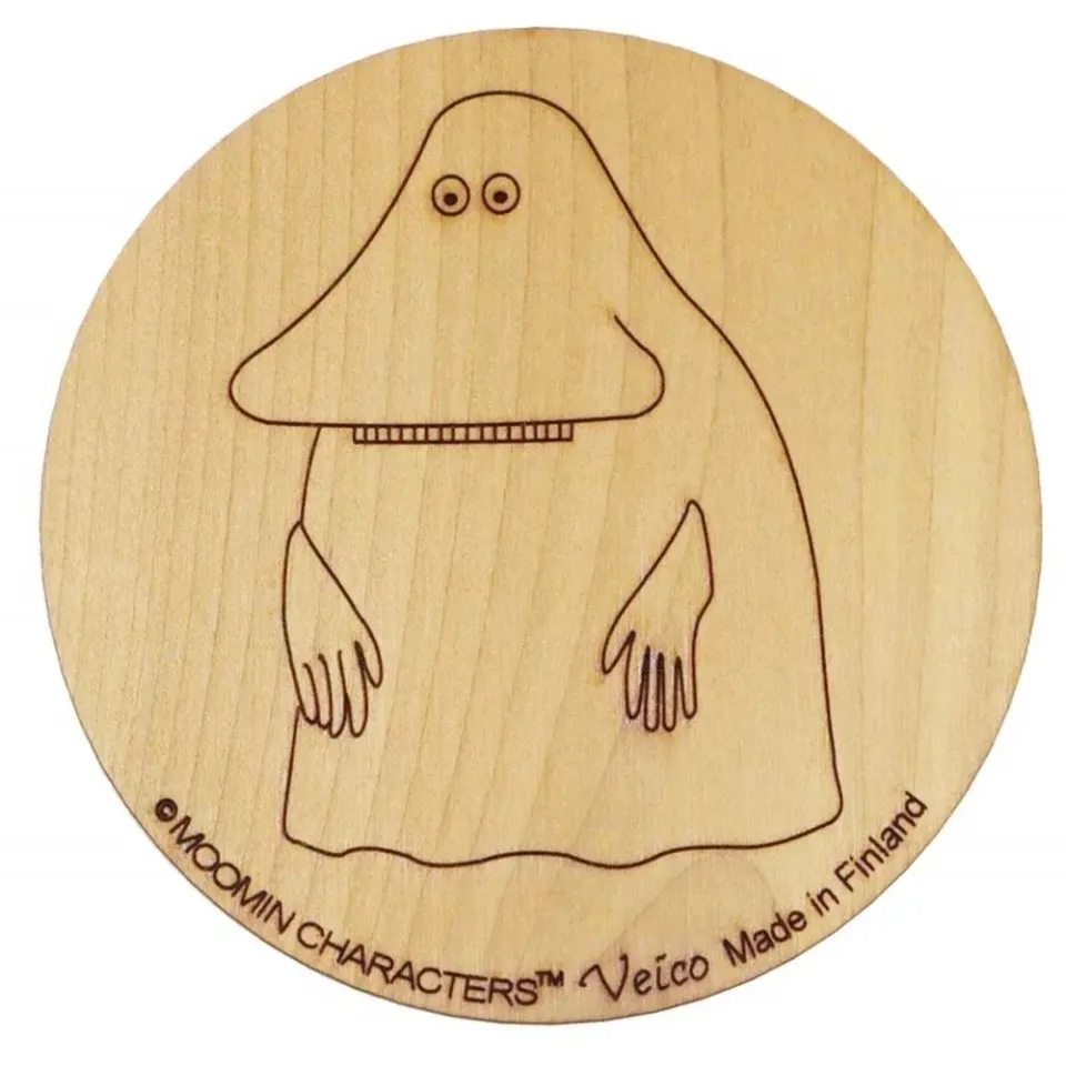 Moomintroll Groke dessous de verre bouleau 9,5 cm