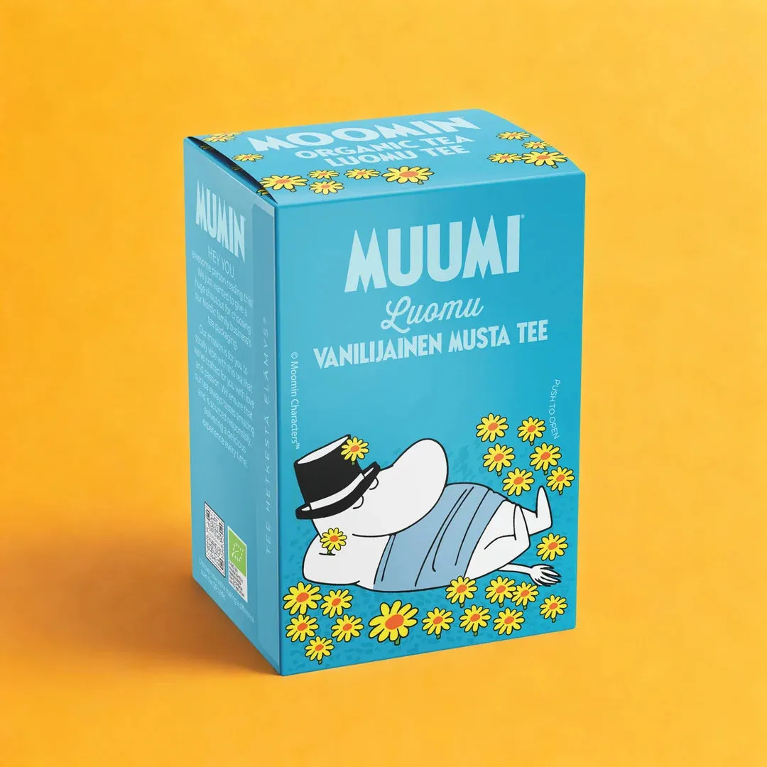 Moomintroll Moominpappa thé noir vanille bio 20 sachets