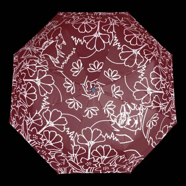 Moomintroll Fishing parapluie pliant rouge réfléchissant