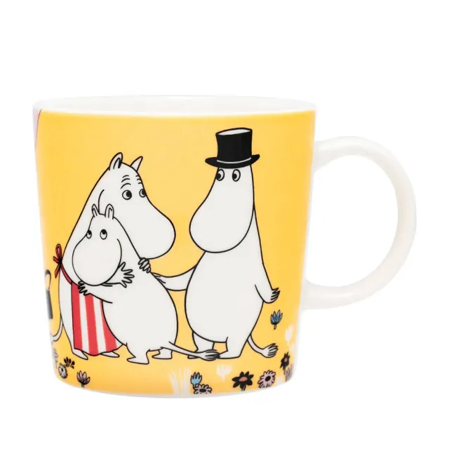 Moomintroll Family Time mug jaune 0,3 L vitroporcelaine