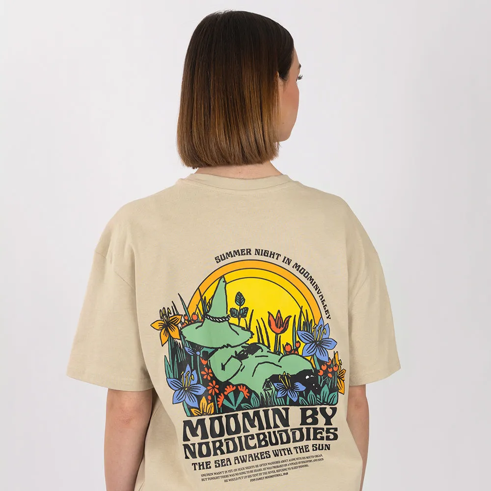 Moomintroll Snufkin Sleeping t-shirt beige coton adulte