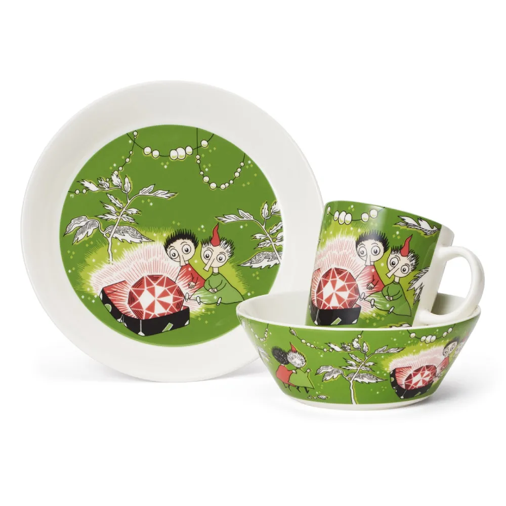 Moomintroll King's Ruby Bol Thingumy & Bob 15 cm Vert Céramique