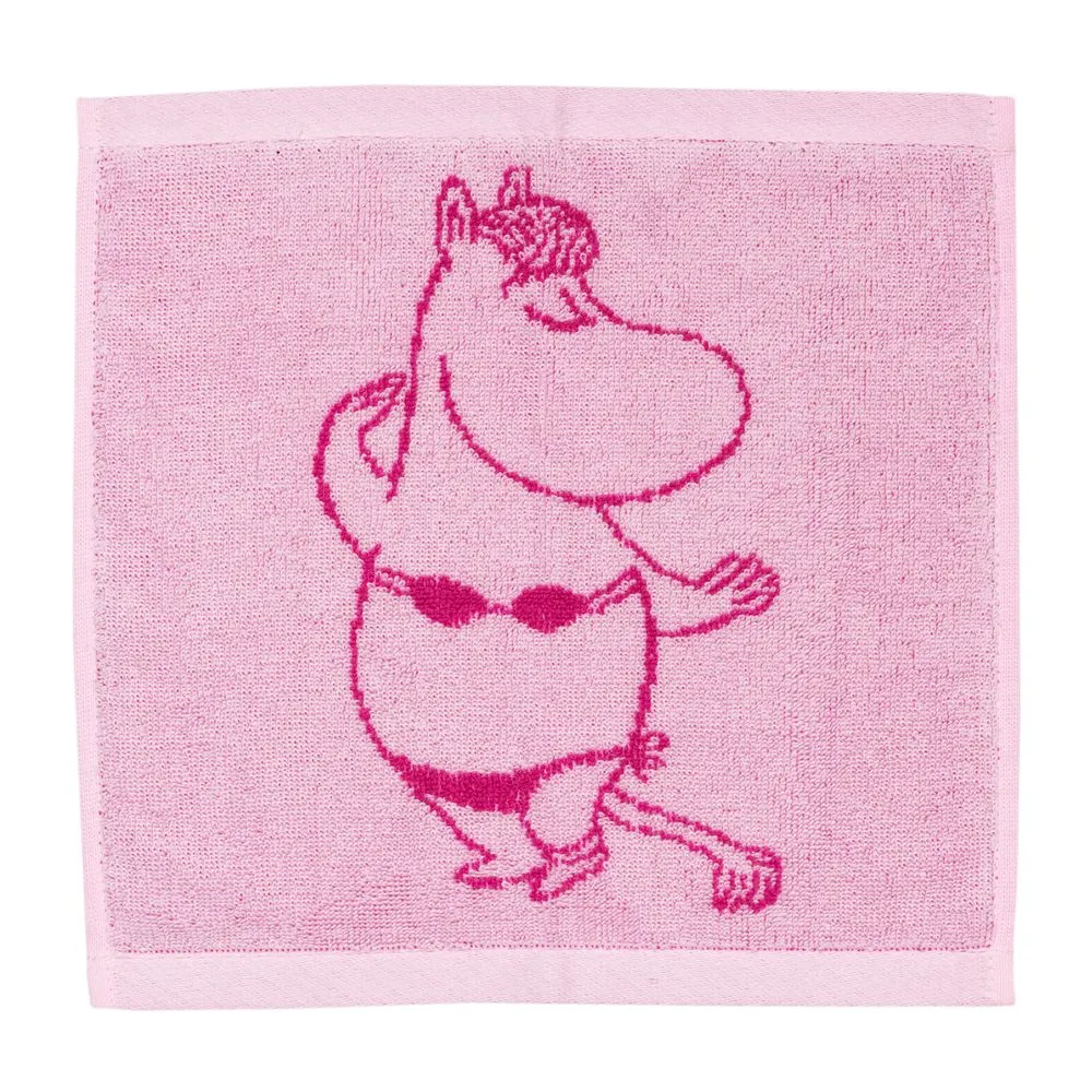 Moomintroll Snorkmaiden serviette rose coton bio