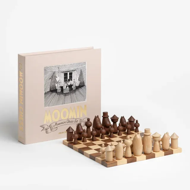 Moomintroll jeu d'échecs bois personnages vallée