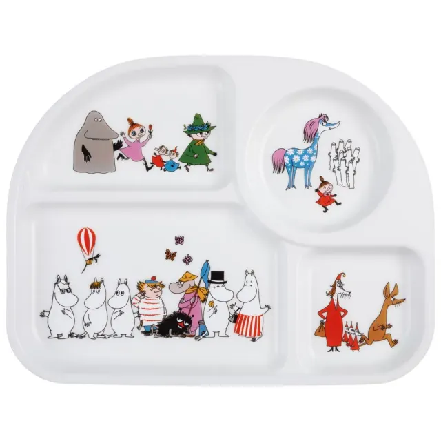 Moomintroll Moomin Characters assiette compartimentée blanche