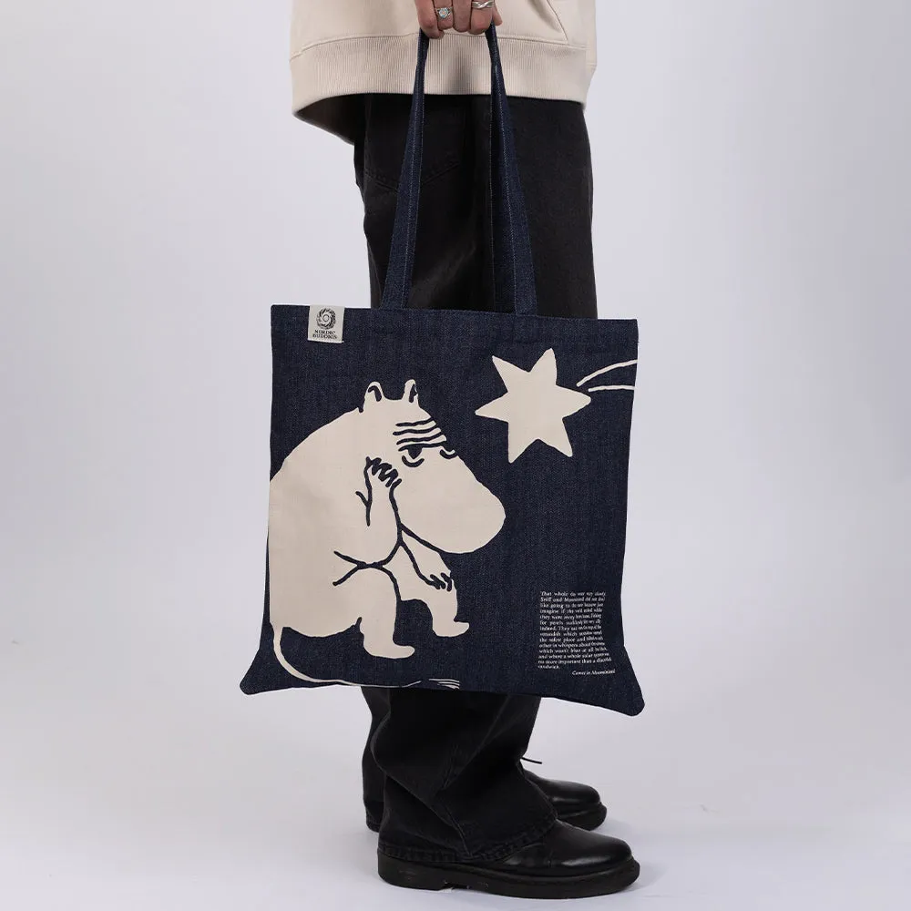 Moomintroll Comet tote bag denim bleu 42 cm
