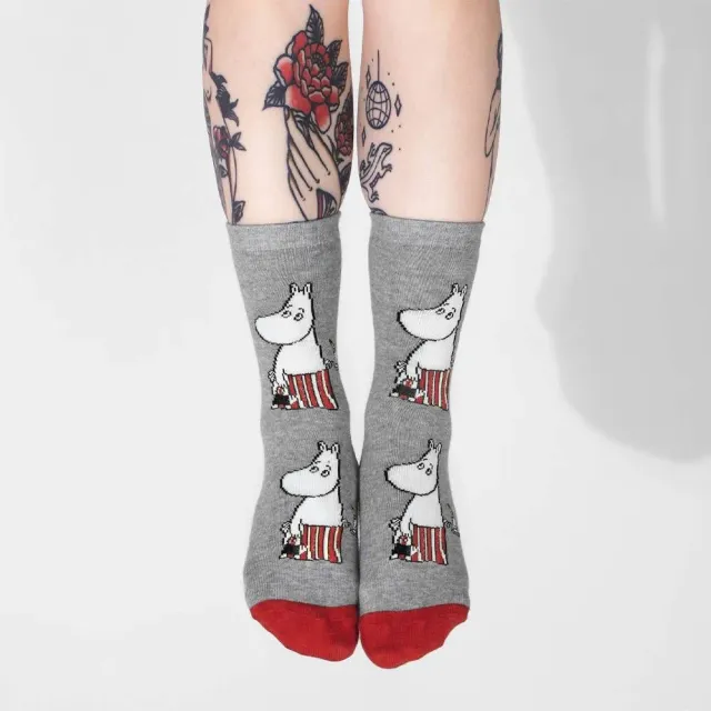 Moomintroll Moominmamma chaussettes bougie grises 36-42
