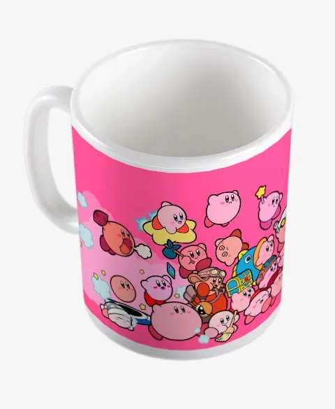 Pixgoodies Kirby 30 ans mug céramique boule rose