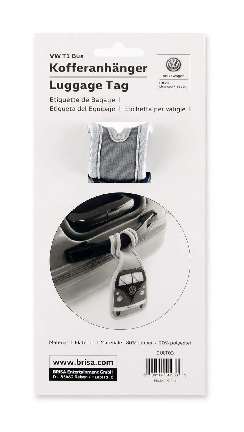 Brisa VW Collection T1 Bus Combi étiquette bagage néoprène