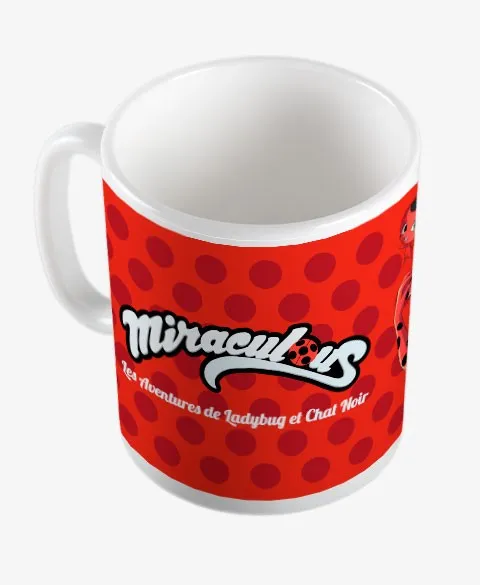 Pixgoodies Miraculous Ladybug Chat Noir mug céramique