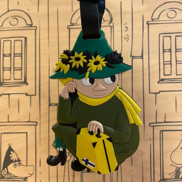 Moomintroll Snufkin étiquette bagage caoutchouc