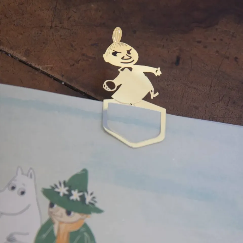 Moomintroll Little My Winter Bookmark Clip marque-page doré