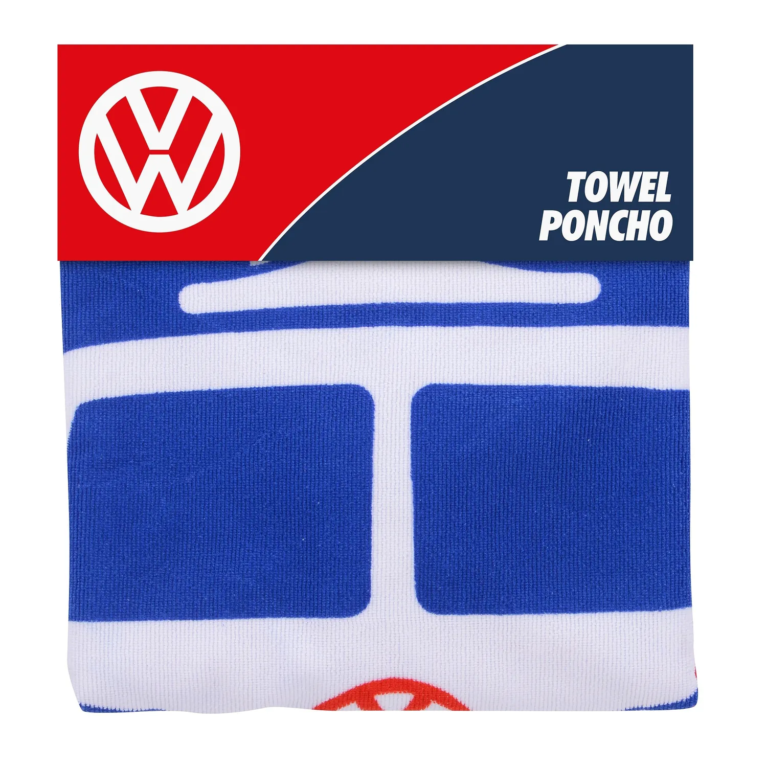 Brisa Volkswagen poncho enfant bleu à capuche
