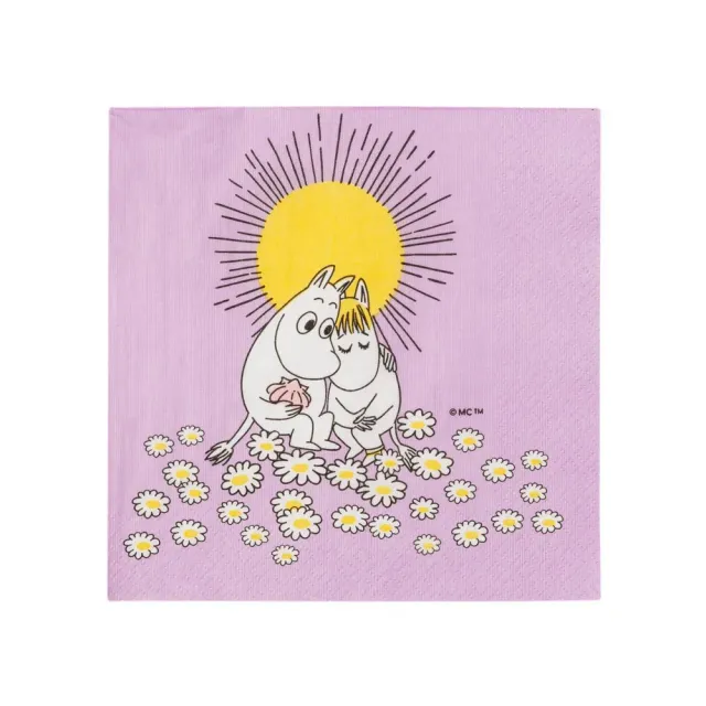 Moomintroll Sweethearts serviette papier 33 cm rose