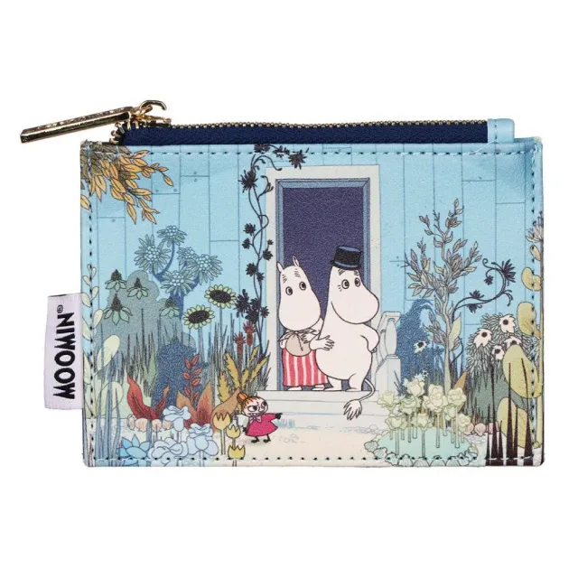 Moomintroll Riviera porte-monnaie bleu clair zippé