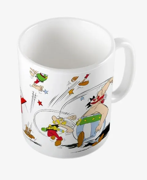 Pixgoodies Astérix et Obélix bagarre mug céramique 325 ml