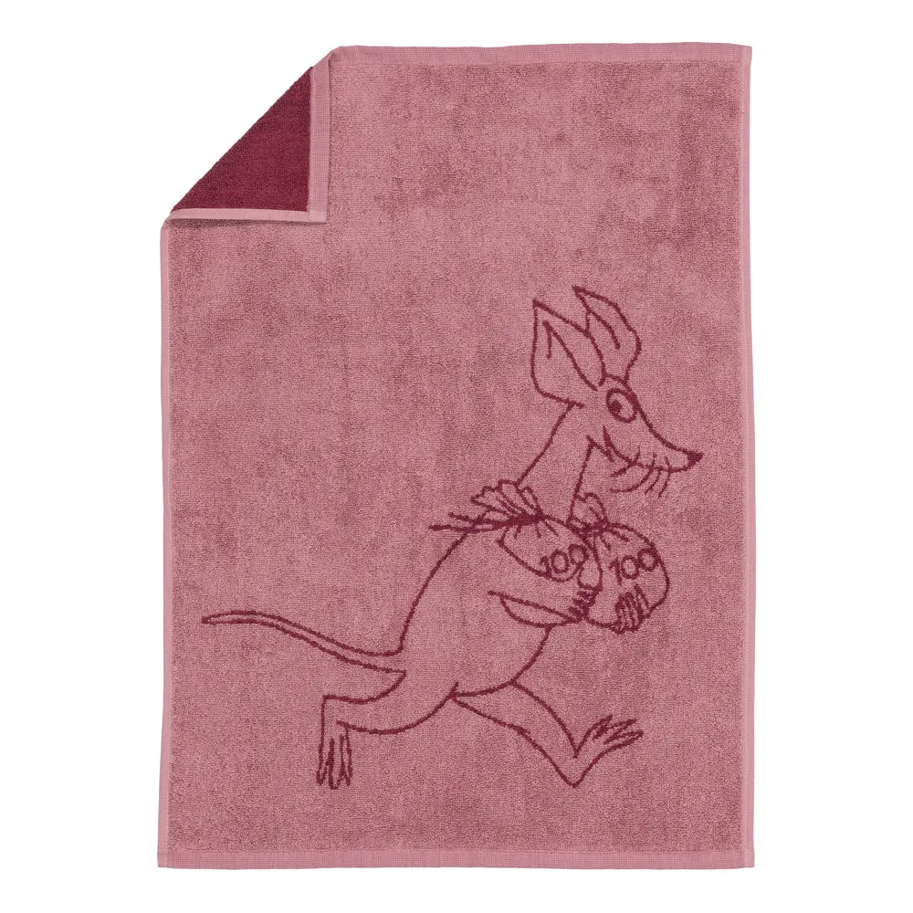 Moomintroll Sniff serviette main mauve coton bio