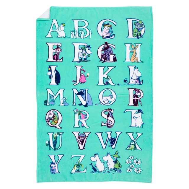 Moomintroll Moomin ABC drap de bain vert coton bio 95x150 cm
