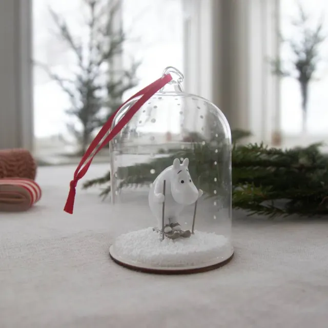 Moomintroll dôme décoration à suspendre ski 11 cm