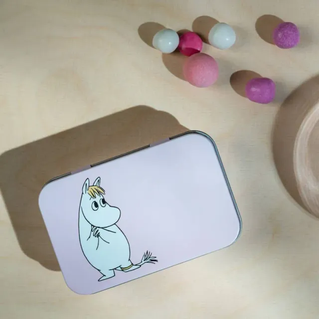 Moomintroll Snorkmaiden Retro boîte métal rose 10x6,5 cm