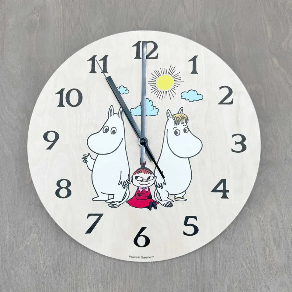Moomintroll Sunny Day horloge murale bois 27 cm