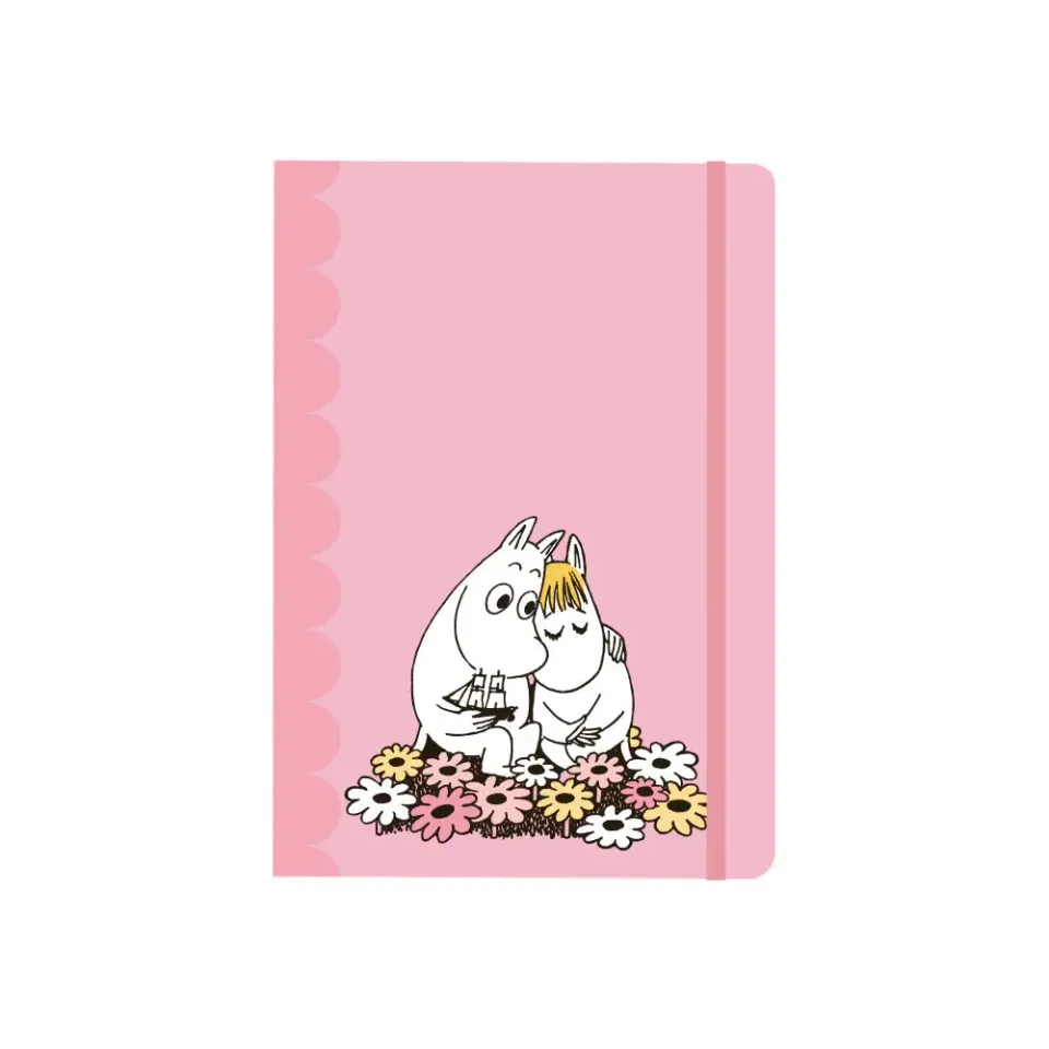 Moomintroll Hug carnet A5 rose 128 pages