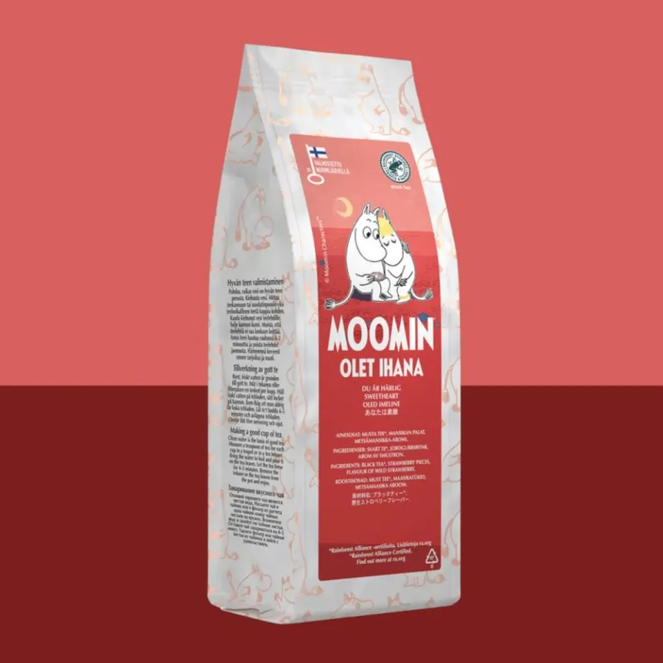 Moomintroll Sweetheart thé noir fraise des bois 80 g