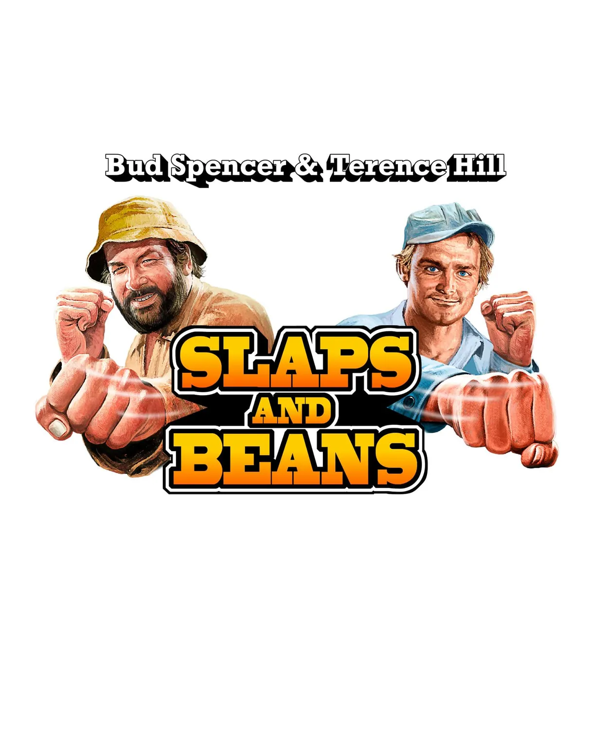 Pixgoodies Bud Spencer et Terence Hill Slaps and Beans t-shirt