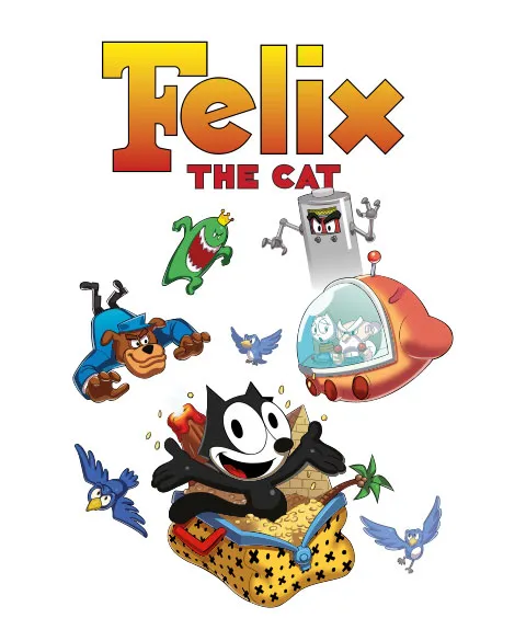 Pixgoodies Félix le Chat en jeux vidéo t-shirt coton