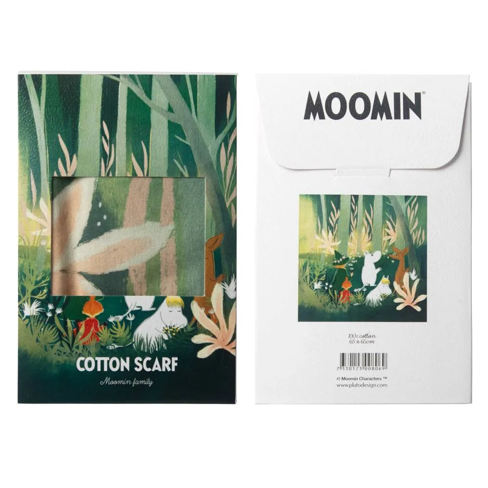 Moomintroll Moomin Family foulard coton vert 66,5 cm