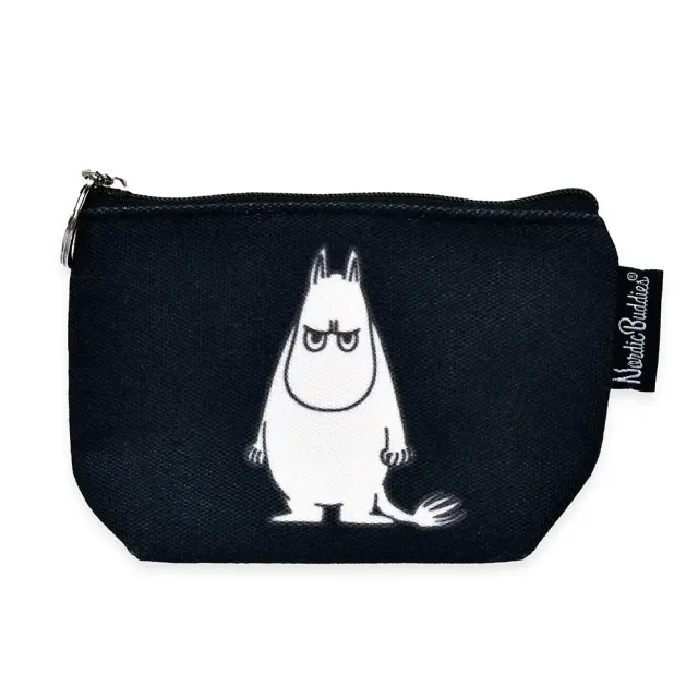 Moomintroll Angry porte-monnaie noir toile 9x8 cm
