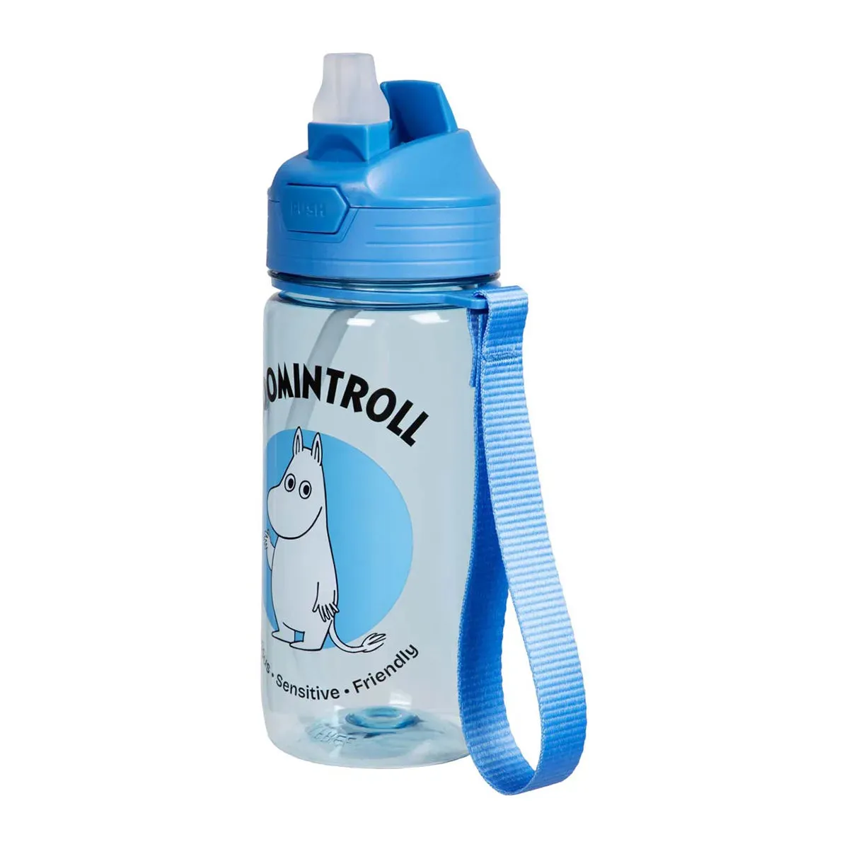 Moomintroll gourde Tritan bleue 550 ml paille